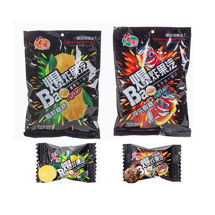 【美国直邮】宏源 爆炸果汽糖果 可乐味 柠檬味 随机