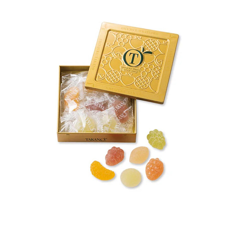 日本 新宿高野 140周年纪念罐 水果软糖 12入 1 罐