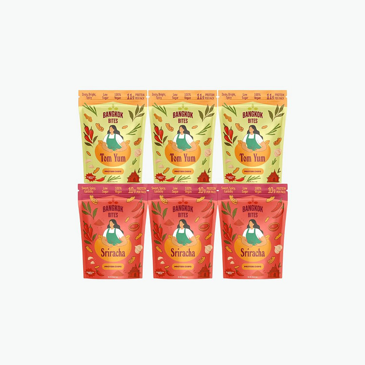 曼谷风味蛋白薯片 - 什锦装 1.05 盎司*6 包