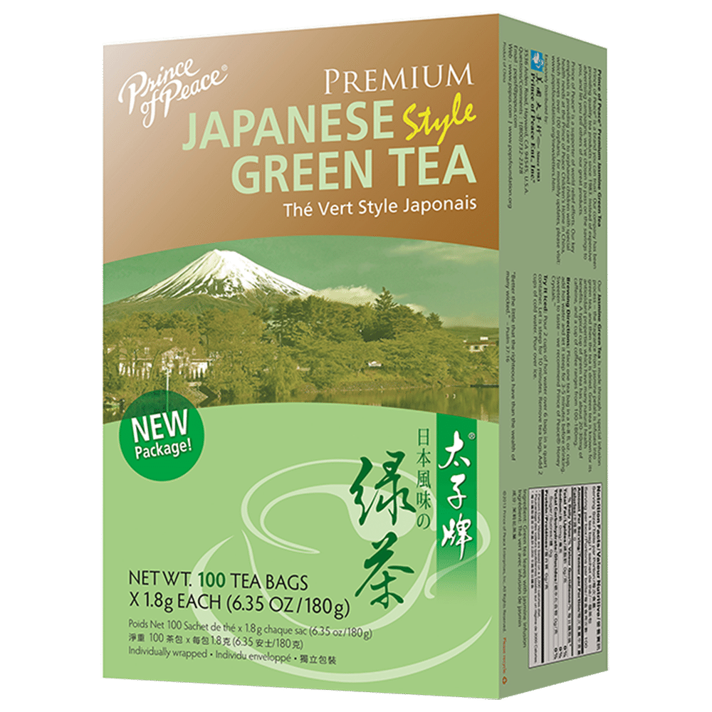 Prince of Peace Premium Japanese Style Green Tea, 100 tea bags 1 box