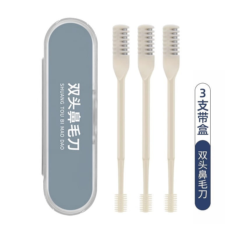Double-sided nose hair trimmer manual rotating scr 1 each