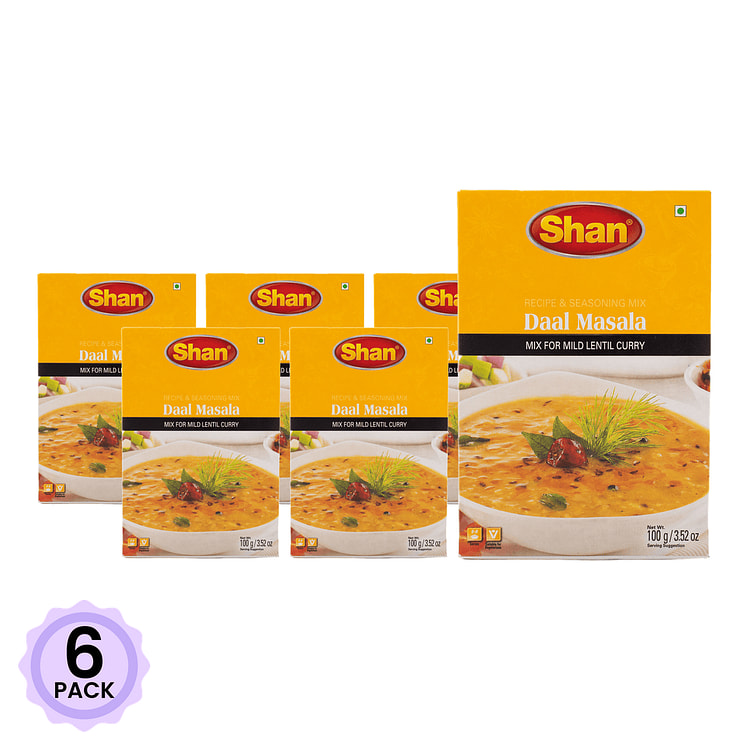Shan 咖喱调味料(Daal Masala) 3.5 盎司*6 包