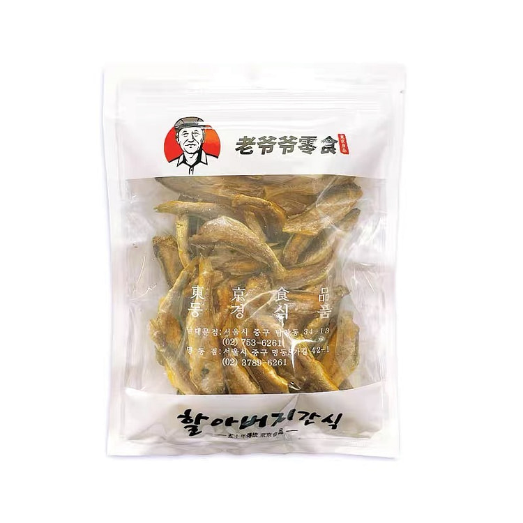 老爷爷黄花鱼酥,酥香干脆,休闲海鲜零食