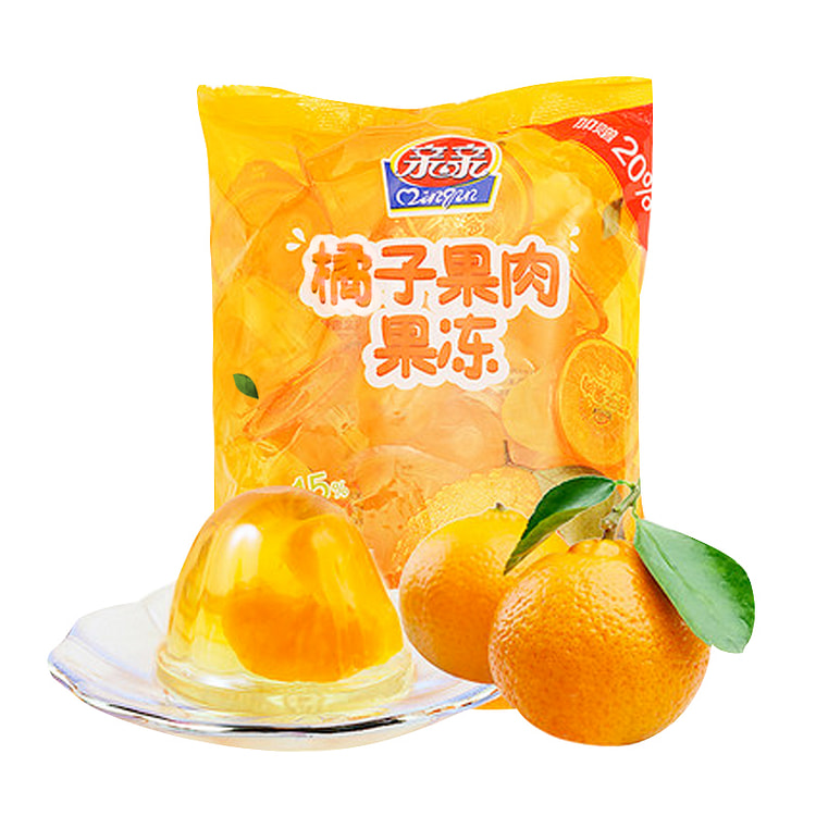 亲亲桔子果肉果冻喜糖果水果冻休闲零食540g*1袋