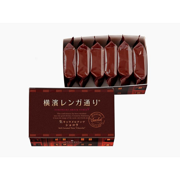 横浜 烤杏仁焦糖酥点心 巧克力味 6枚 1 盒