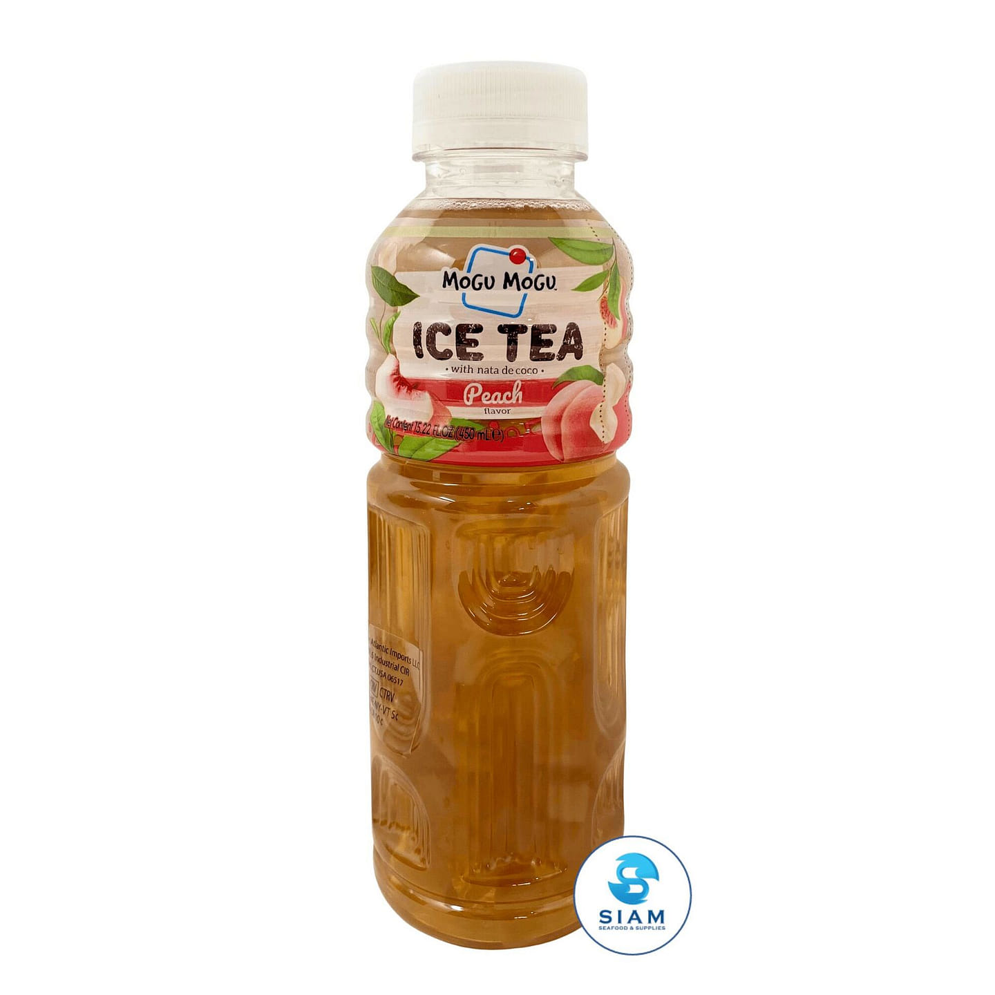 Mogu Mogu Peach Flavored Ice Tea with Nata de Coco 15.22 oz