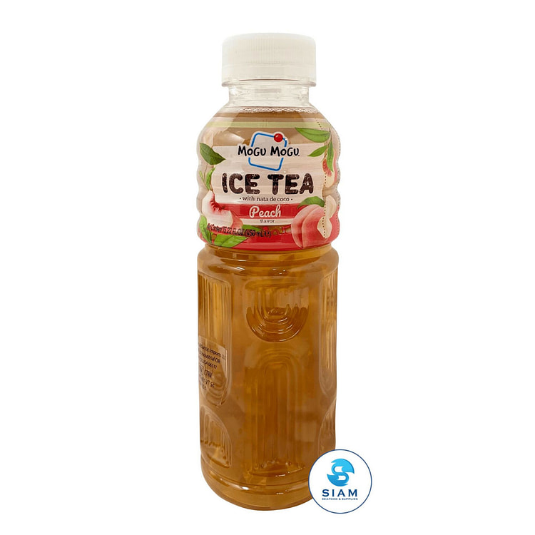 Mogu Mogu Peach Flavored Ice Tea with Nata de Coco 15.22 oz