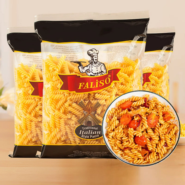 进口意大利面通心粉螺旋意面速食意粉低脂空心 500g*1袋