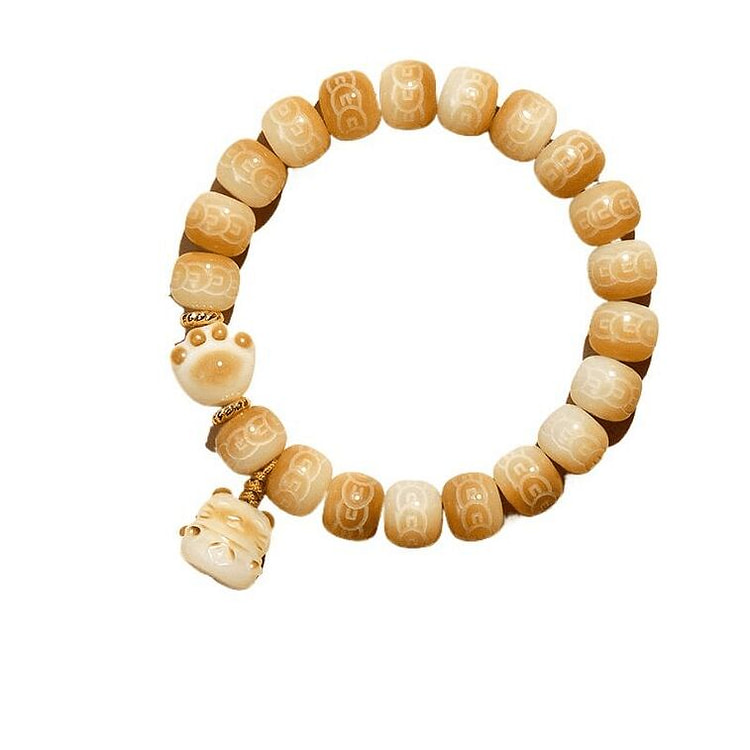 普陀山 天然菩提子招财炭烧猫爪手链手串 15厘米 1 盒