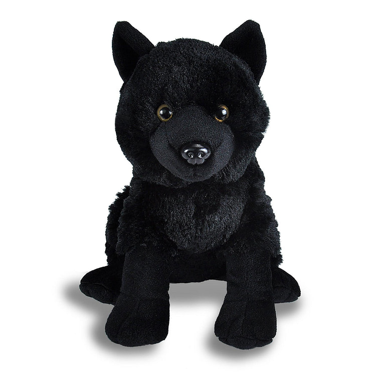 Black Wolf Stuffed Animal - 12" Default