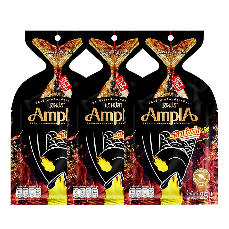 安脯麻辣味鱼干25g*3包 75 克