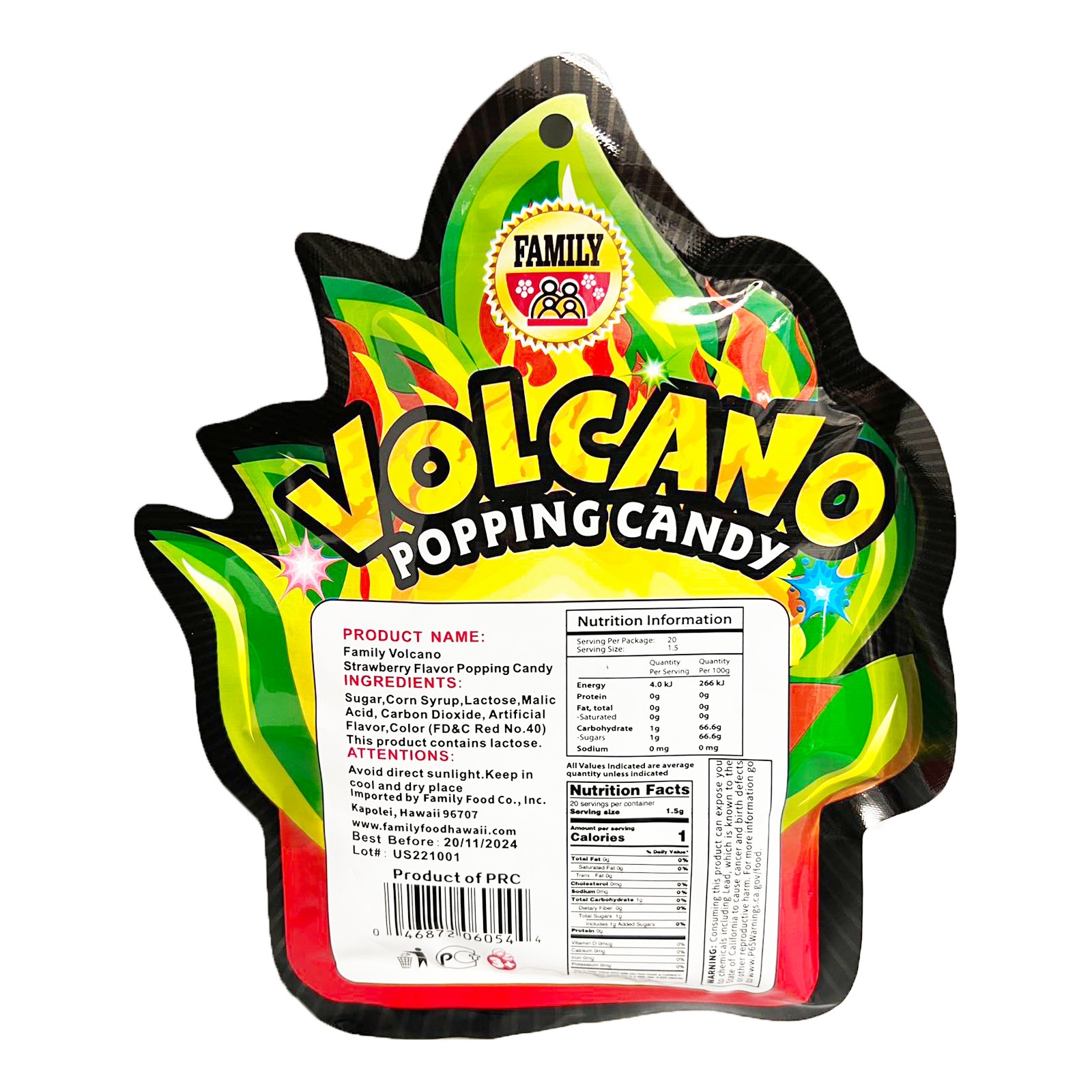 Get Family Volcano Popping Candy Strawberry Flavor Delivered