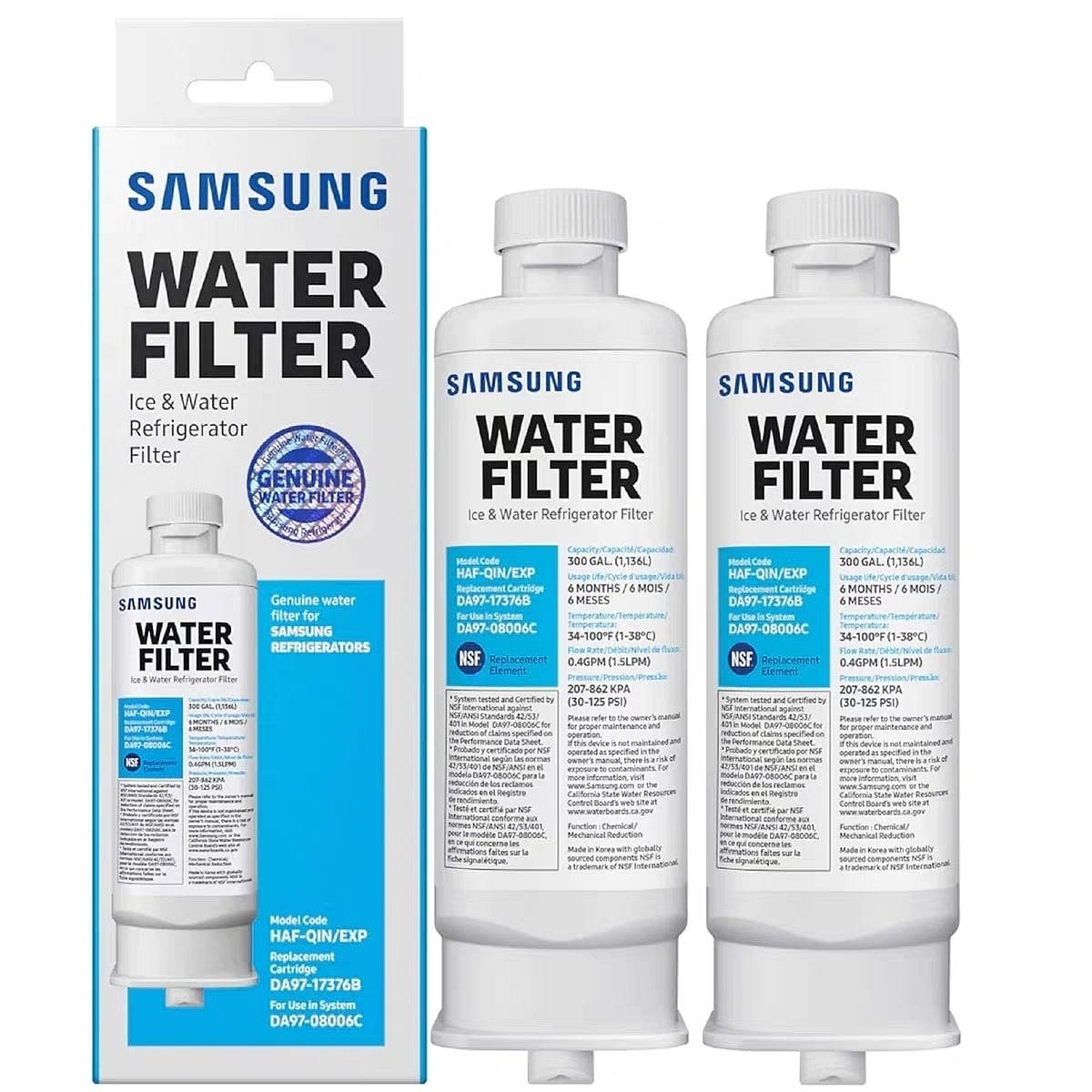 Samsung refrigerator water DA97-17376B refrigerato 2 each