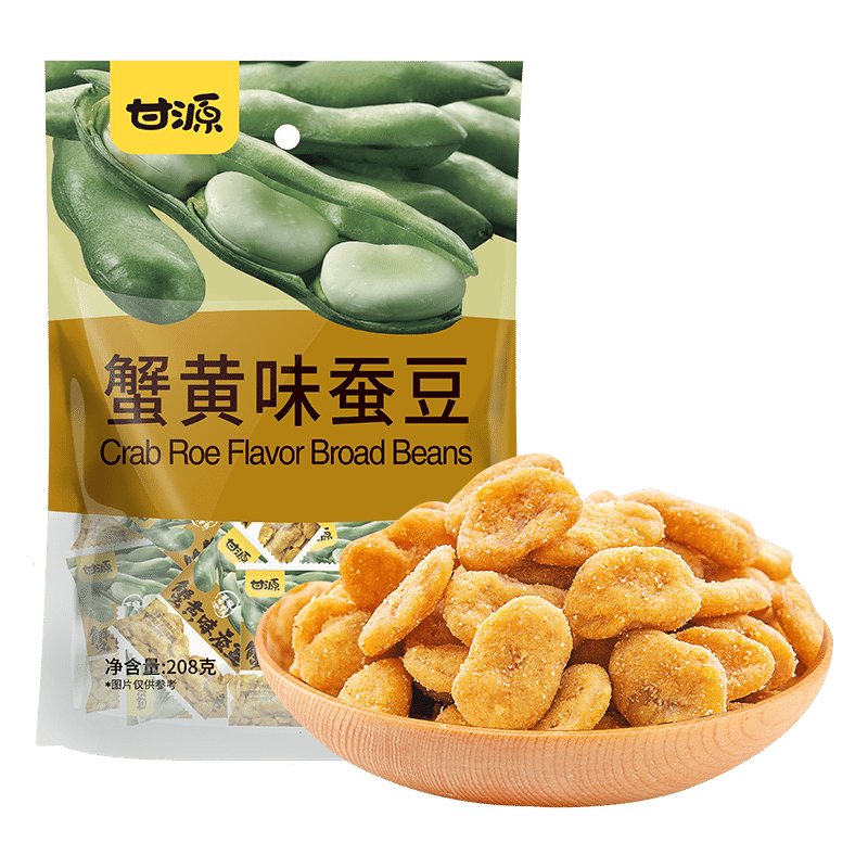 Sweet crab roe flavored broad beans 208 g