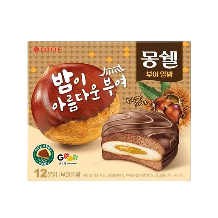 롯데 몽쉘부여알밤 12입 408g