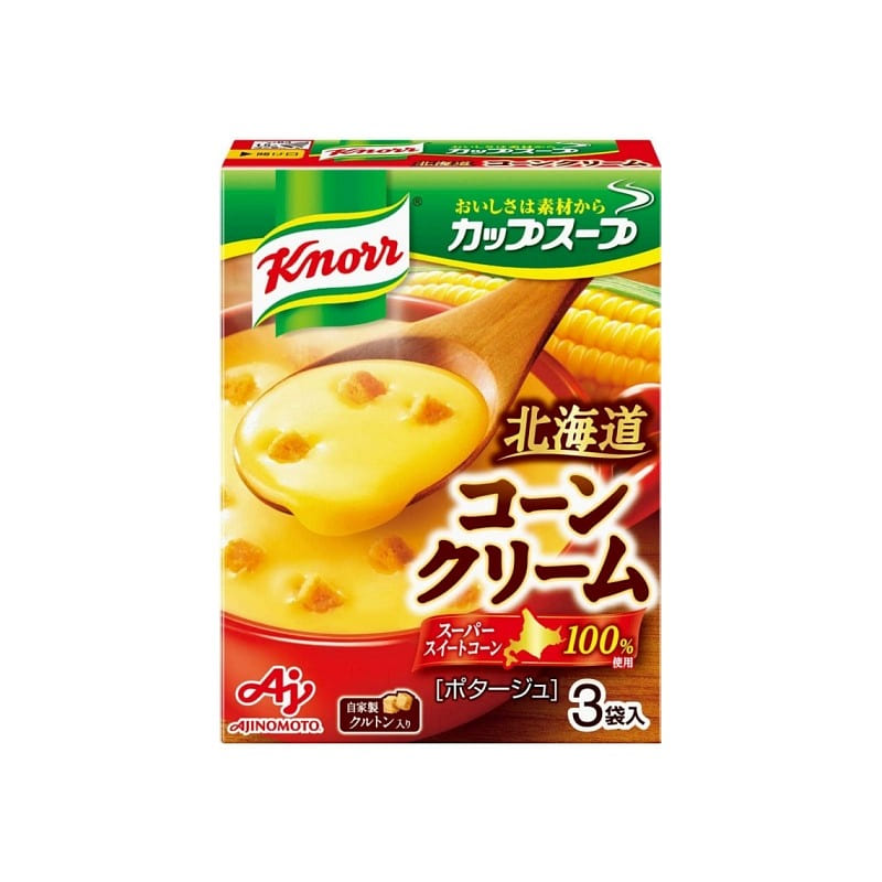 味の素 クノール カップスープ 北海道コーンクリーム 3袋入 1 箱