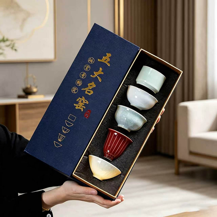 五大名窑茶杯主人杯茶具 1 盒