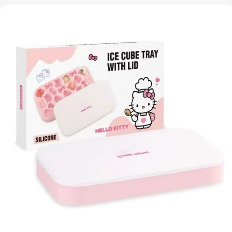 Hellokitty硅胶冰格卡通食品级按压冰块模具