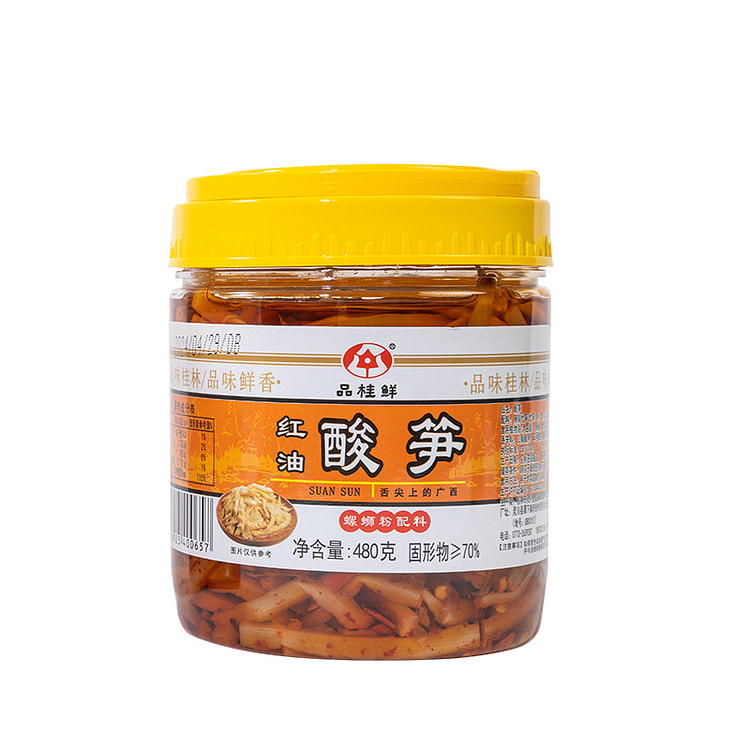 Guilin specialty red oil pickled bamboo shoots 480g * 1 can