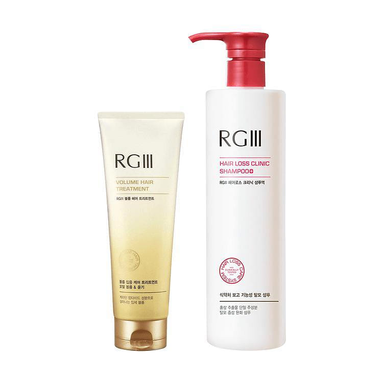 RGIII Red Ginseng Hair Loss Clinic Shampoo 17.5oz + Hair Volume Treatment 250ml 2 bottle