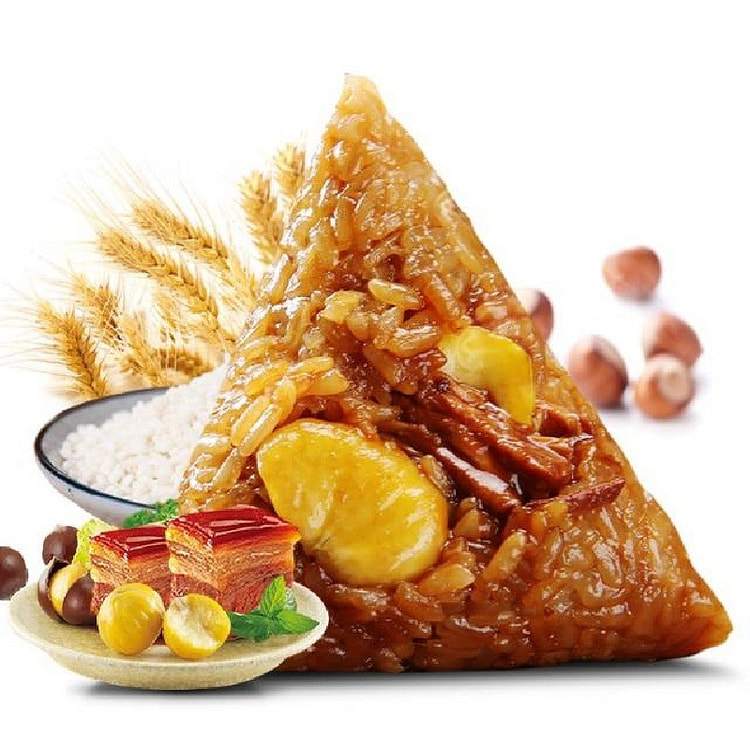 Z2 外婆家板栗蛋黄鲜肉粽 手工新鲜现做非冷冻粽子