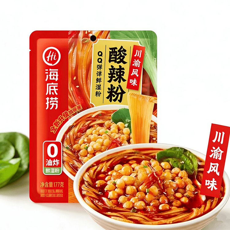 海底捞酸辣粉红薯粉丝 马铃薯粉条 方便速食 155 克