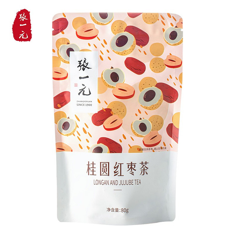 张一元 桂圆红枣茶 冷泡茶下午茶甘甜爽口袋装茶 80 克