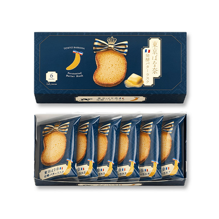 TOKYO BANANA Fermentated Butter Gateau Rusk 12pc 1 each