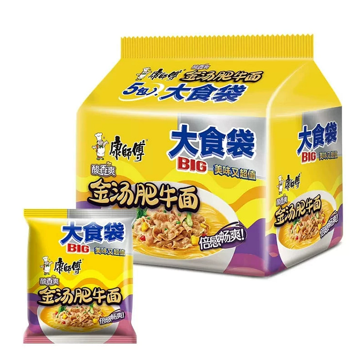 康师傅大食袋金汤肥牛面*1袋