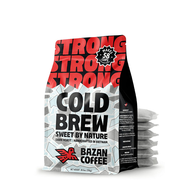 BAZAN COFFEE Vietnamese Cold Brew 25 Pitcher Packs 26.5 oz
