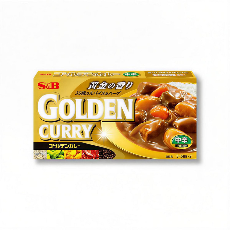 S&B Golden Curry Seasoning Cubes Medium Spicy: 3 198 g