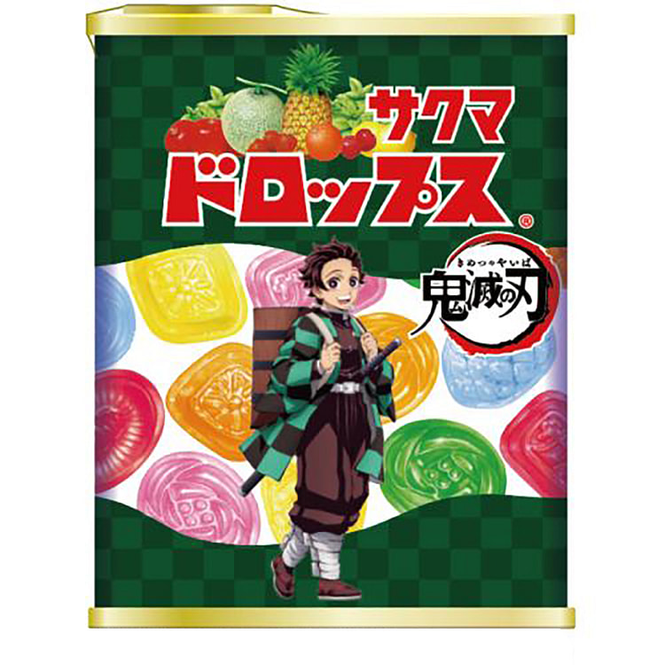 Sakuma Fruit Candies Tin 8 Flavors, Demon Slayer 3