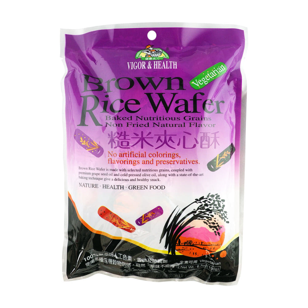 Taiwan [Vigor & Health] Brown Rice Wafer 190g 1 each