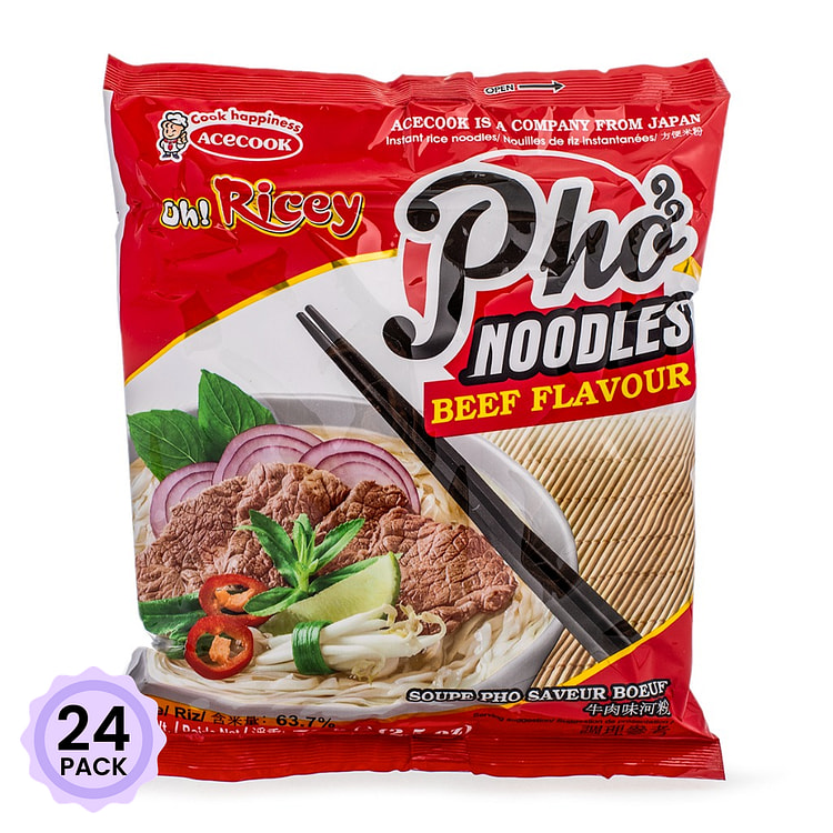 Acecook Oh! Ricey 牛肉味河粉 2.5 盎司*24 包