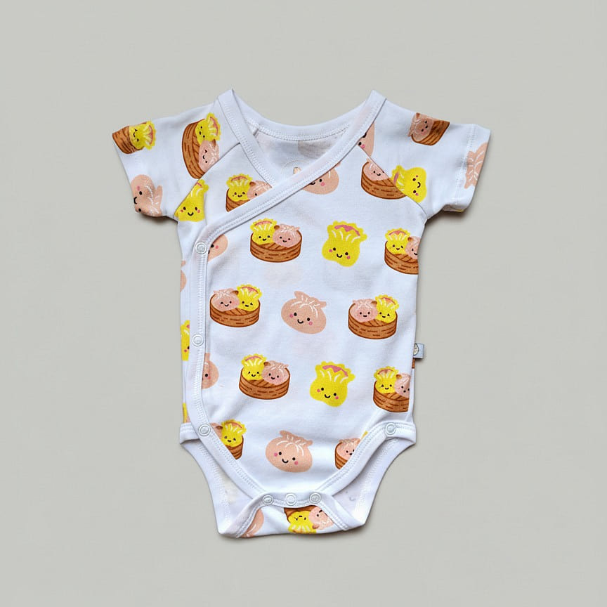 Organic Cotton Baby Onesie – Dim Sum (Size – 0-3M) 1 count