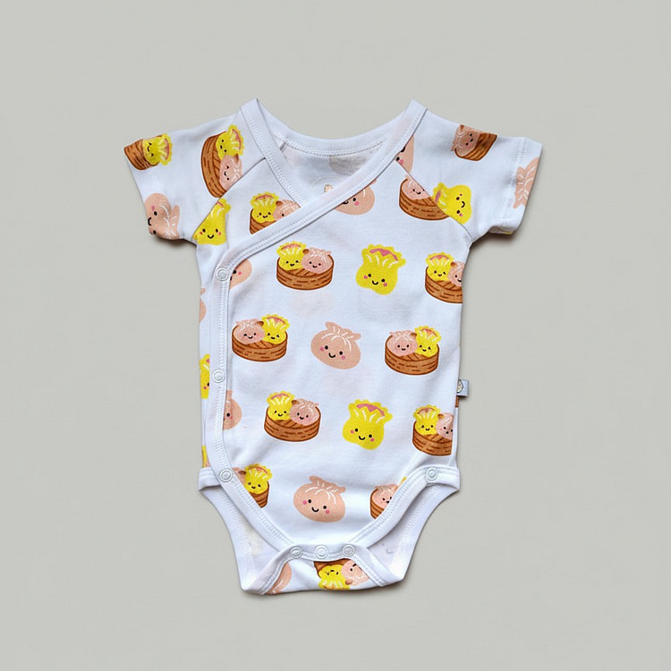Organic Cotton Baby Onesie - Dim Sum (Size - 0-3M) 1 count