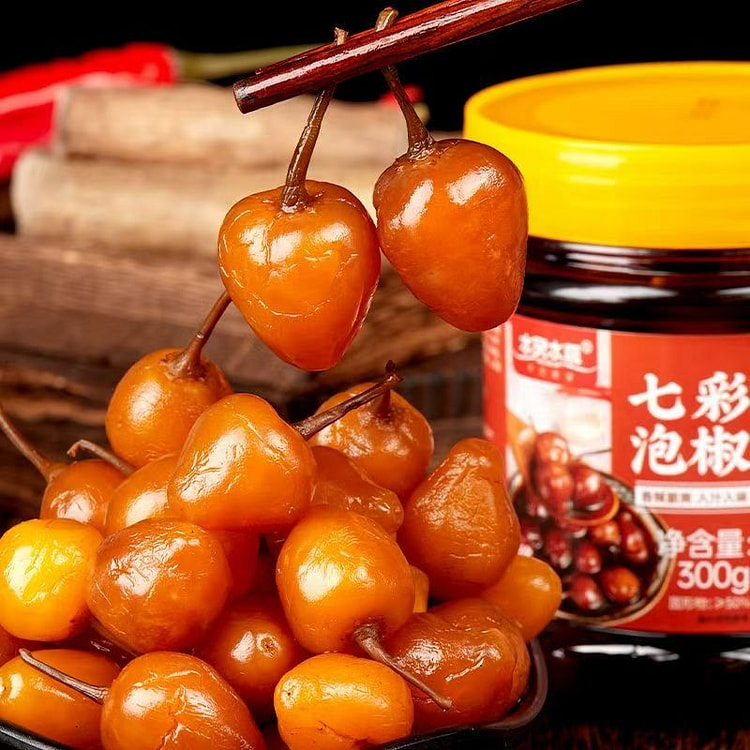 广西五彩七彩灯笼椒 新鲜下饭菜300克*1瓶 300 克