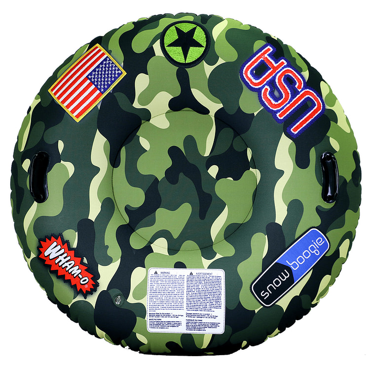 Wham-O Snowboogie 46" Super Snow Tube Oversize Deluxe USA Camo Edition