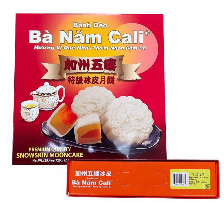 BaNam Cali Mooncake SnowSkin Lotus 0 Yolk 25.40 oz