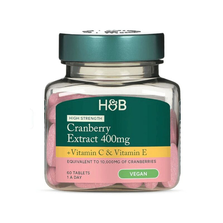 英国荷柏瑞高浓度蔓越莓精华片400mg 60粒 1 瓶