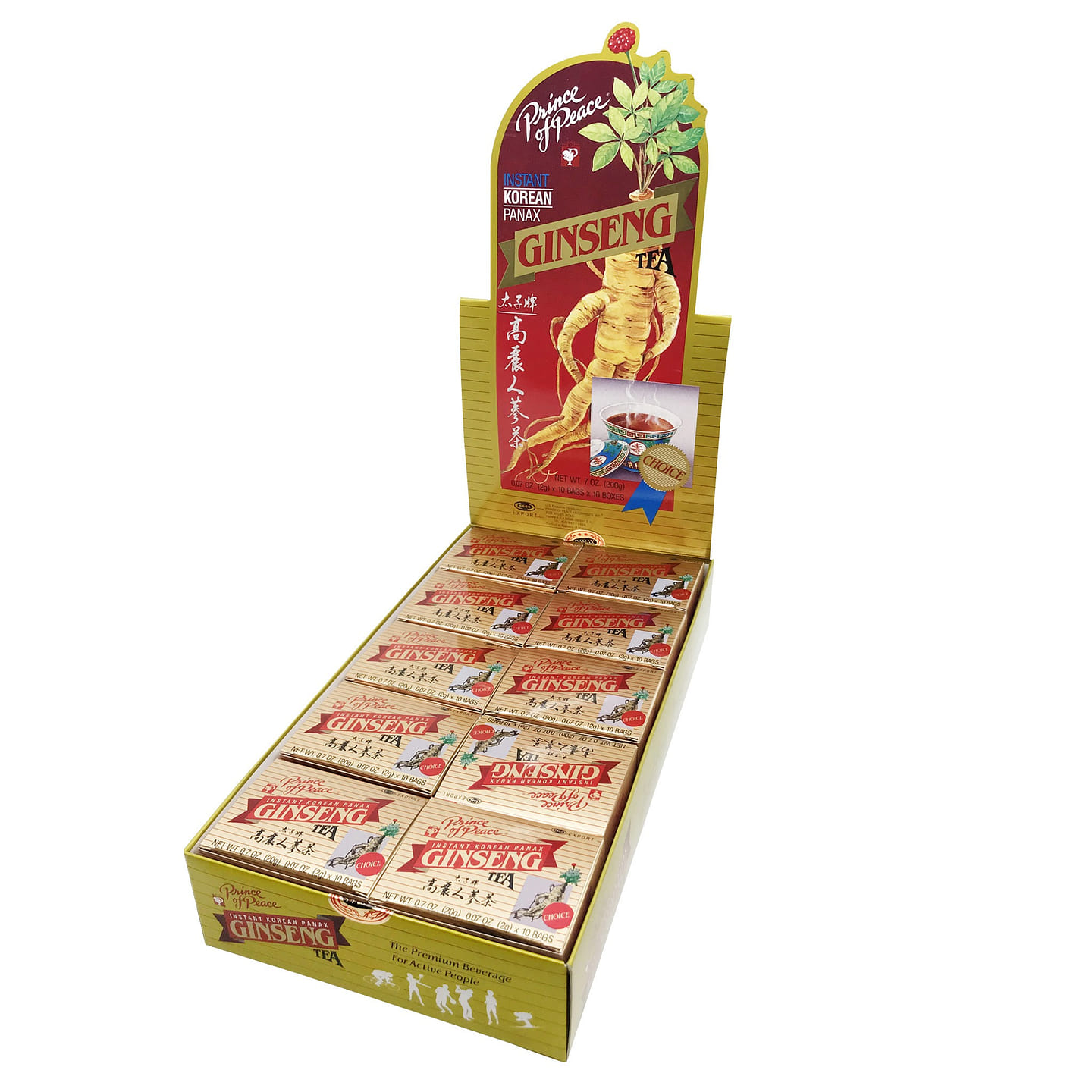 Prince of Peace Korean Ginseng Instant Tea, 100 sachets 1 box