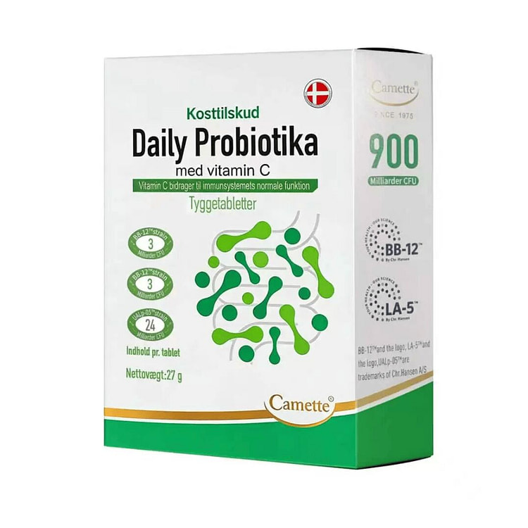 Camette Daily Probiotics Vitamin C 30 Capsules 1 box