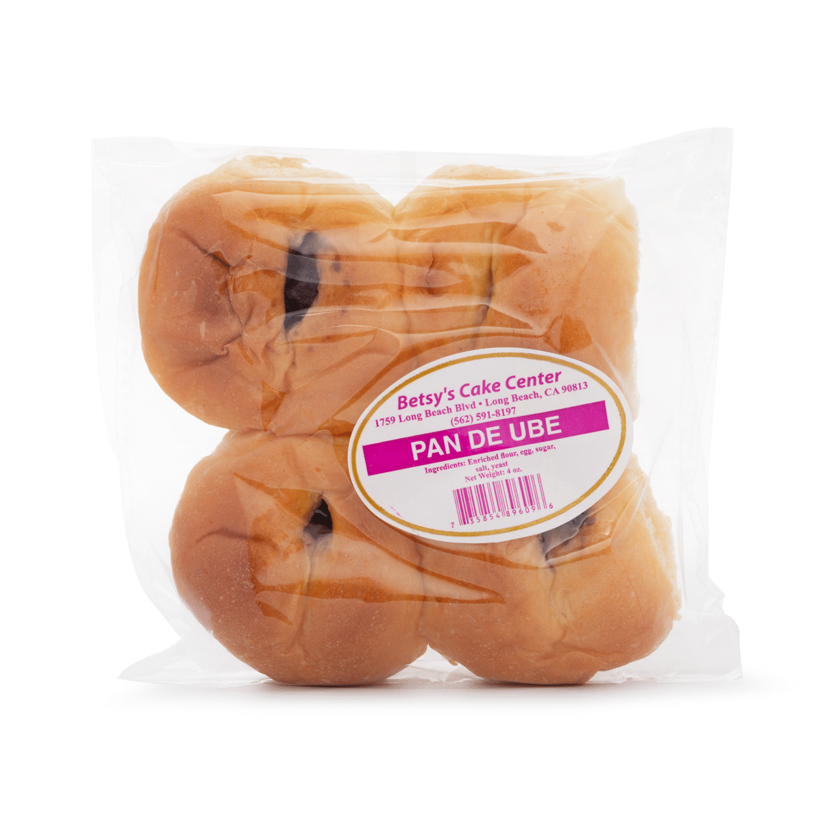 Betsy Pan De Ube (Ube Bread Roll) 4oz 1 each