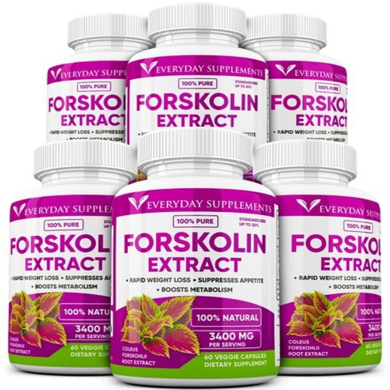 6 x Forskolin Maximum Strength 100% Pure 6 bottle