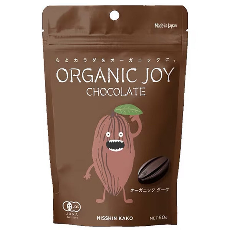 Nissin Kako Organic Joy Chocolate Dark 60g 1 each