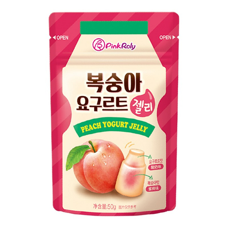 韩国pinkroly品可粒水蜜桃酸奶味夹心软糖50g
