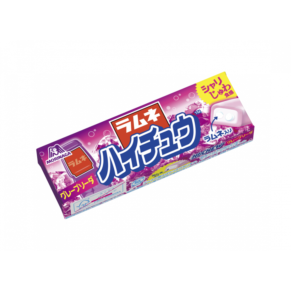 日本直送」森永・ハイチュウ果汁入りグミ グレープソーダ味 7枚入り