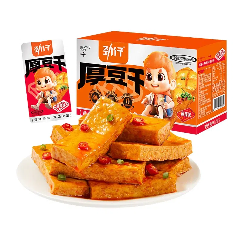 Jinzai Thick Dried Tofu 400g Spicy Flavor 400 g