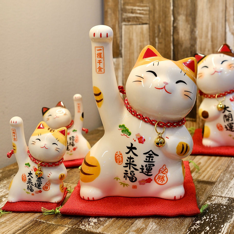 日本 药师窑 招财猫 M/S（礼盒装）-M（招财） 1 个