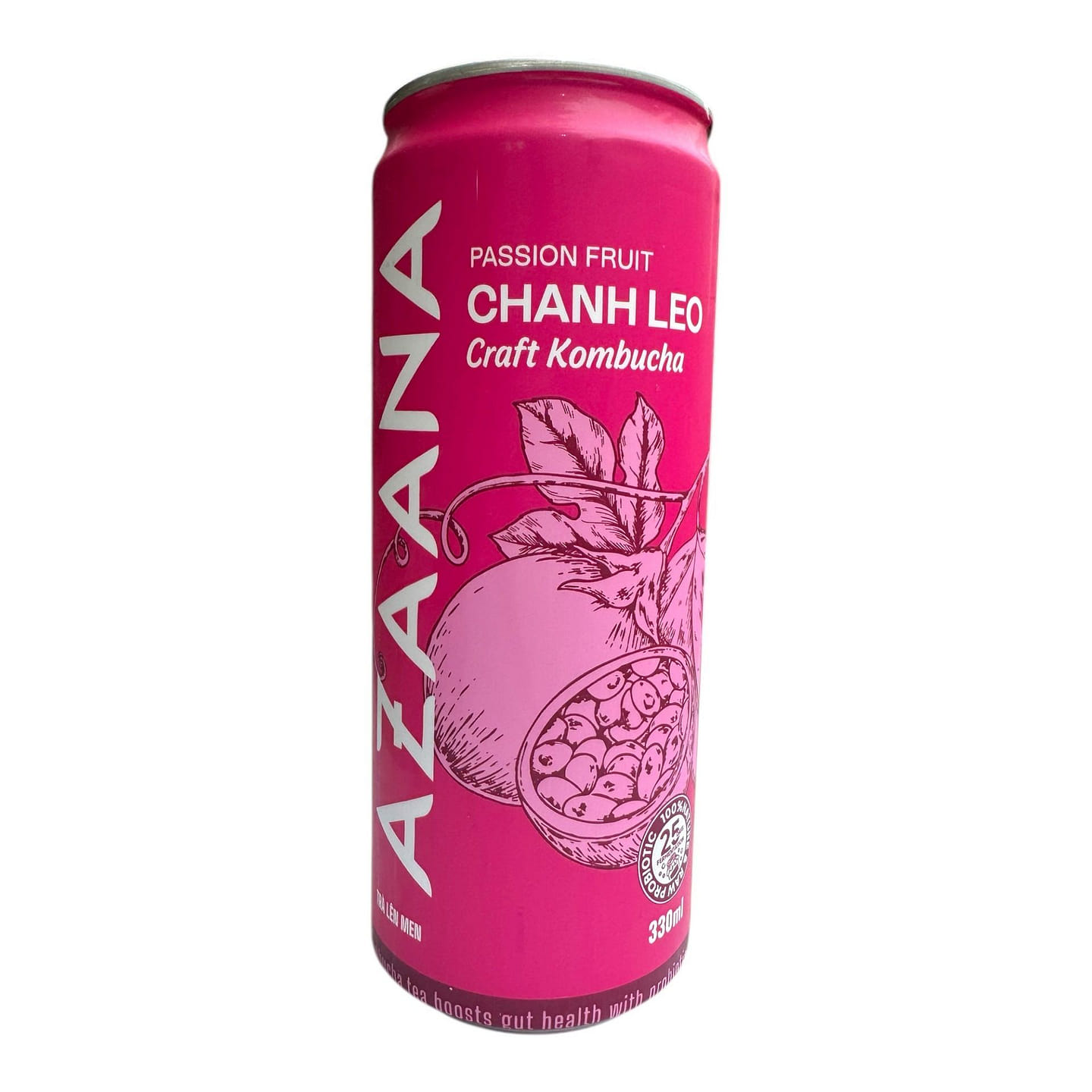 Azaana Passion Fruit Craft Kombucha Chanh Leo 330 ml